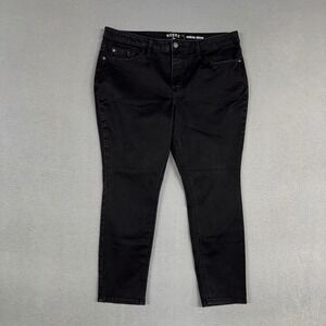 Riders by Lee Jeans Womens 16 Black Mid Rise Skinny Casual Stretch Denim Cowboy
